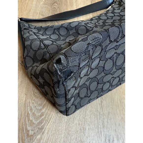 Coach East West Celeste Convertible Hobo Signature Bag Black Smoke - Picture 5 of 10